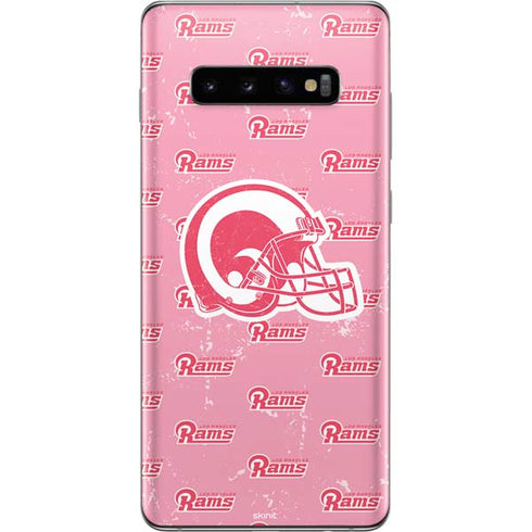 NFL Los Angeles Rams Pink Logo Blast Galaxy S10 Plus Skin
