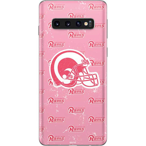 NFL Los Angeles Rams Pink Logo Blast Galaxy S10 Skin