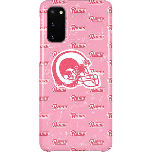 NFL Los Angeles Rams Pink Logo Blast Galaxy S20 Lite Case