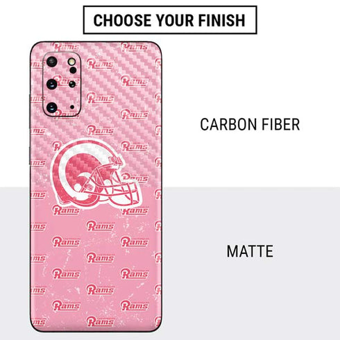 NFL Los Angeles Rams Pink Logo Blast Galaxy S20 Plus Skin