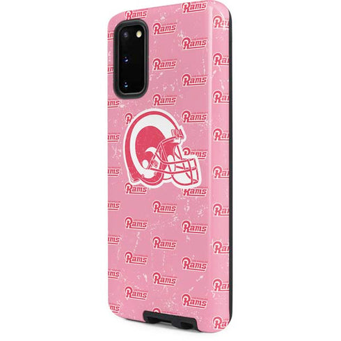 NFL Los Angeles Rams Pink Logo Blast Galaxy S20 Pro Case