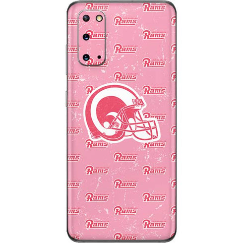 NFL Los Angeles Rams Pink Logo Blast Galaxy S20 Skin