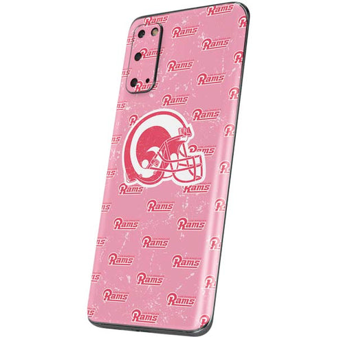 NFL Los Angeles Rams Pink Logo Blast Galaxy S20 Skin