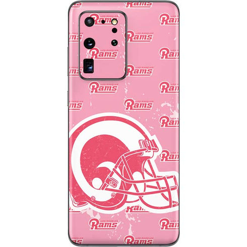 NFL Los Angeles Rams Pink Logo Blast Galaxy S20 Ultra 5G Skin