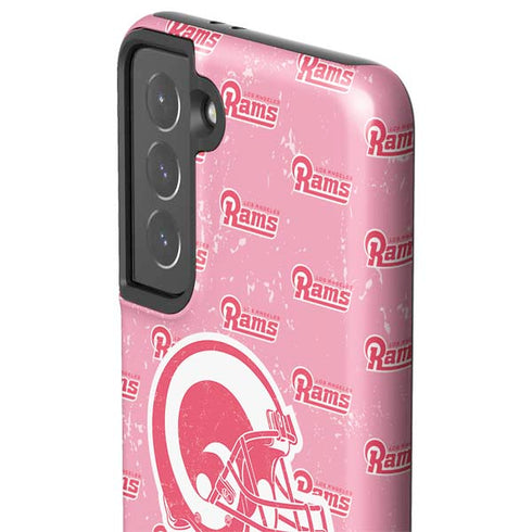 NFL Los Angeles Rams Pink Logo Blast Galaxy S21 5G Pro Case