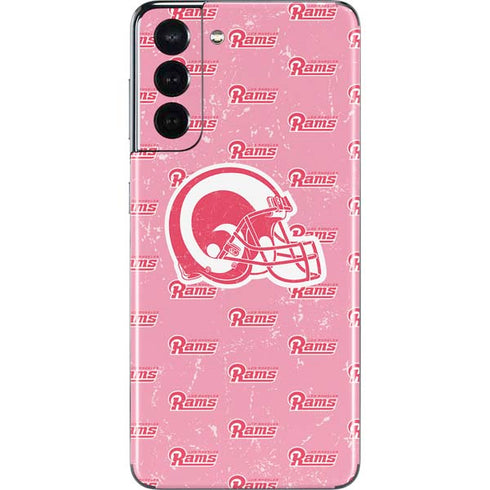 NFL Los Angeles Rams Pink Logo Blast Galaxy S21 5G Skin
