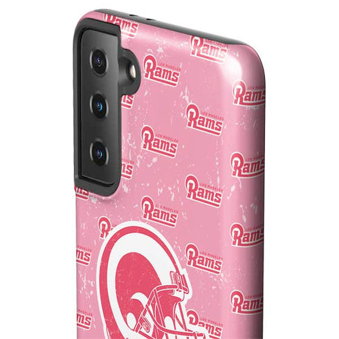 NFL Los Angeles Rams Pink Logo Blast Galaxy S21 FE Pro Case