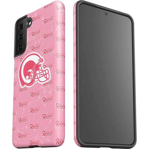 NFL Los Angeles Rams Pink Logo Blast Galaxy S21 FE Pro Case