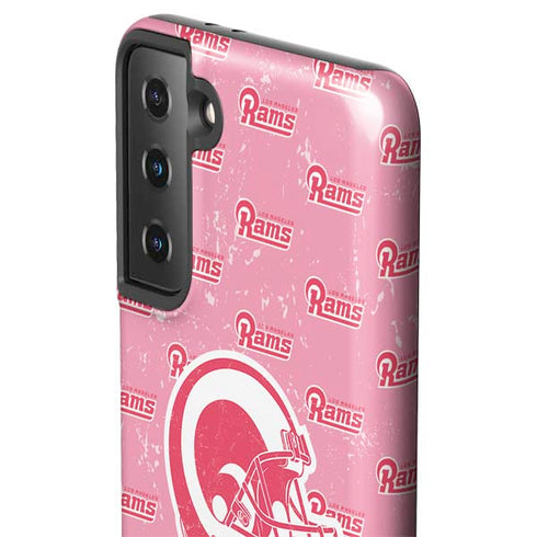 NFL Los Angeles Rams Pink Logo Blast Galaxy S21 Plus 5G Pro Case