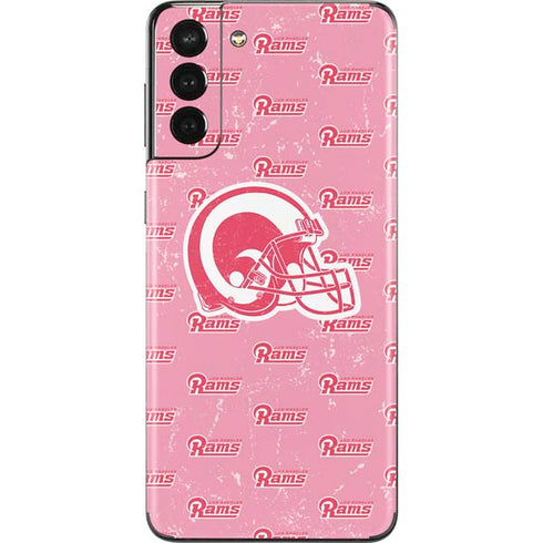 NFL Los Angeles Rams Pink Logo Blast Galaxy S21 Plus 5G Skin