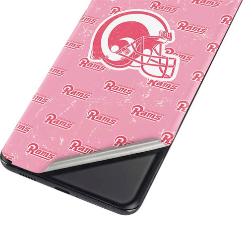 NFL Los Angeles Rams Pink Logo Blast Galaxy S21 Ultra 5G Skin