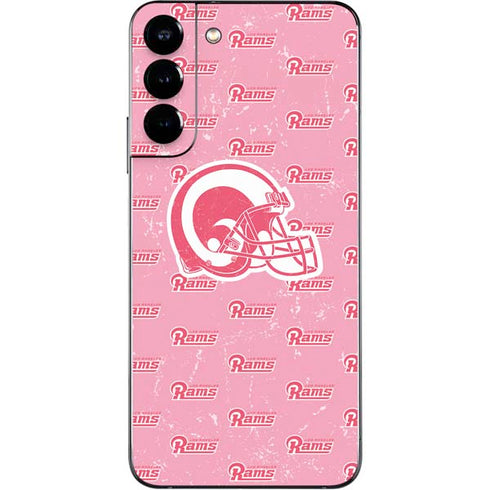 NFL Los Angeles Rams Pink Logo Blast Galaxy S22 Plus Skin