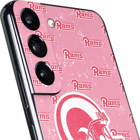NFL Los Angeles Rams Pink Logo Blast Galaxy S22 Plus Skin