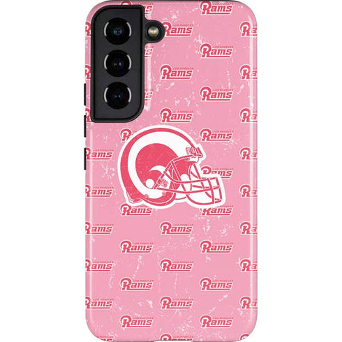 NFL Los Angeles Rams Pink Logo Blast Galaxy S22 Pro Case