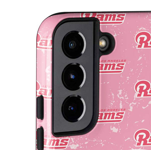 NFL Los Angeles Rams Pink Logo Blast Galaxy S22 Pro Case