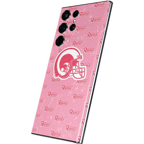 NFL Los Angeles Rams Pink Logo Blast Galaxy S22 Ultra Skin