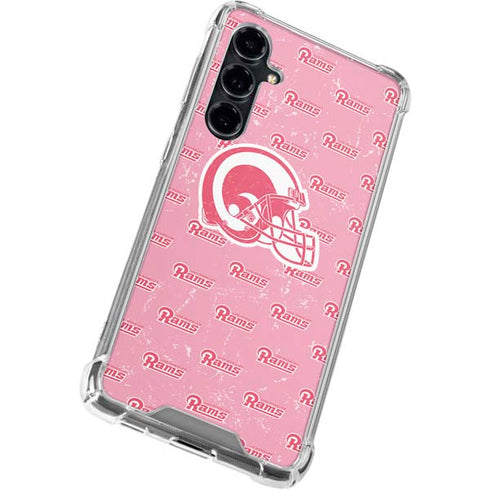 NFL Los Angeles Rams Pink Logo Blast Galaxy S23 FE Clear Case