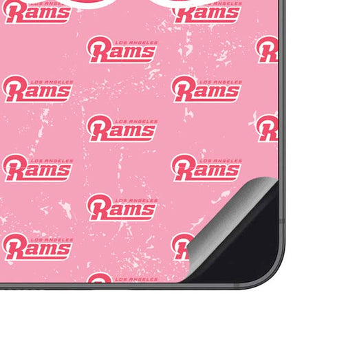 NFL Los Angeles Rams Pink Logo Blast Galaxy S23 FE Skin