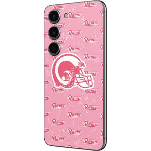NFL Los Angeles Rams Pink Logo Blast Galaxy S23 Skin