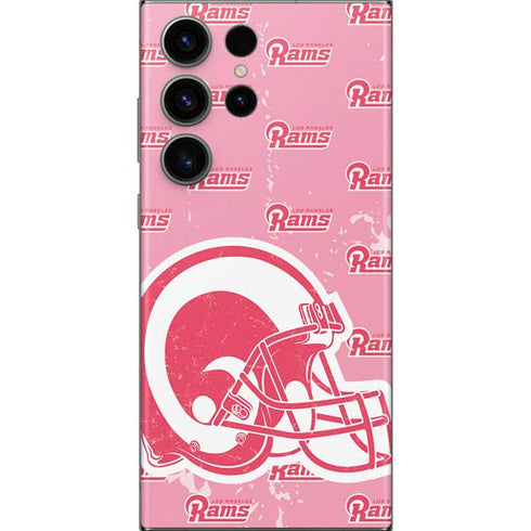 NFL Los Angeles Rams Pink Logo Blast Galaxy S23 Ultra Skin
