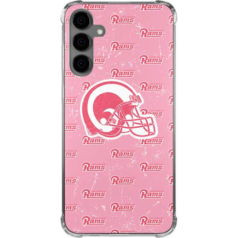 NFL Los Angeles Rams Pink Logo Blast Galaxy S24 Plus Clear Case