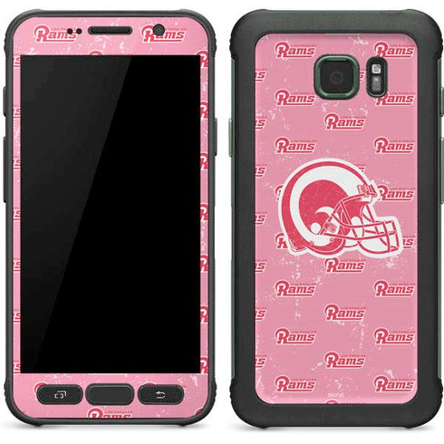 NFL Los Angeles Rams Pink Logo Blast Galaxy S7 Active Skin