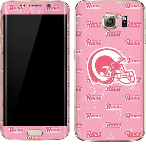 NFL Los Angeles Rams Pink Logo Blast Galaxy S7 Edge Skin