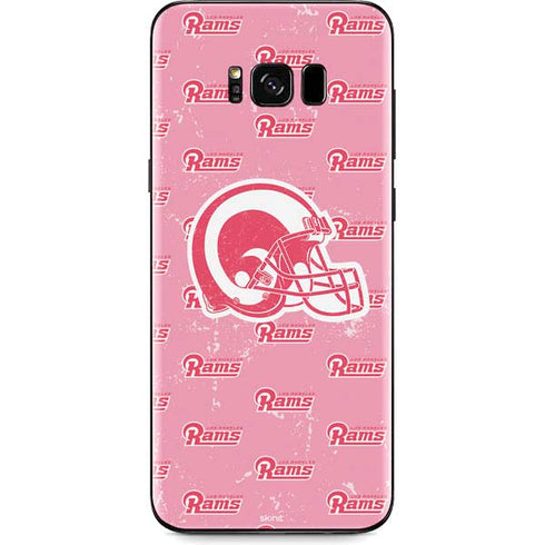 NFL Los Angeles Rams Pink Logo Blast Galaxy S8 Skin
