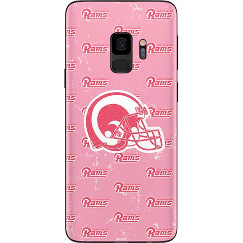 NFL Los Angeles Rams Pink Logo Blast Galaxy S9 Skin