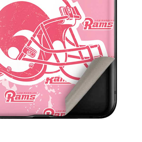 NFL Los Angeles Rams Pink Logo Blast Galaxy Z Flip Skin