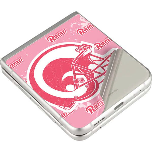 NFL Los Angeles Rams Pink Logo Blast Galaxy Z Flip3 5G Skin