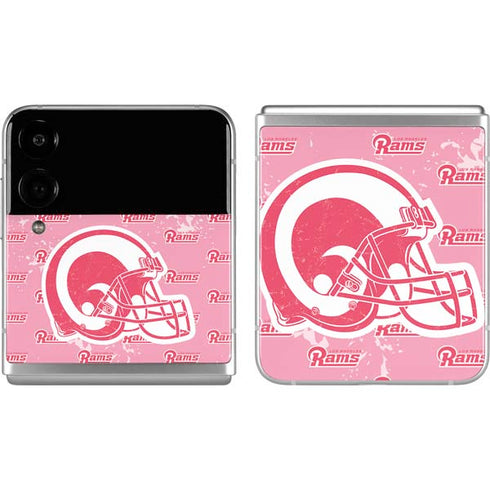 NFL Los Angeles Rams Pink Logo Blast Galaxy Z Flip4 5G Skin