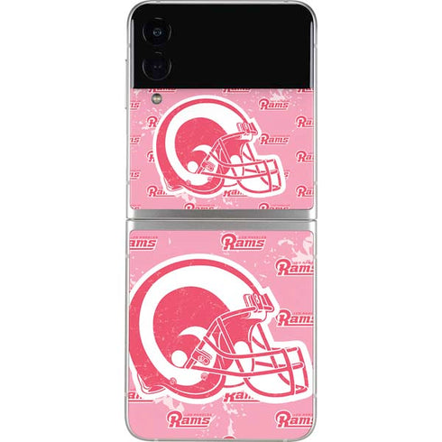 NFL Los Angeles Rams Pink Logo Blast Galaxy Z Flip4 5G Skin