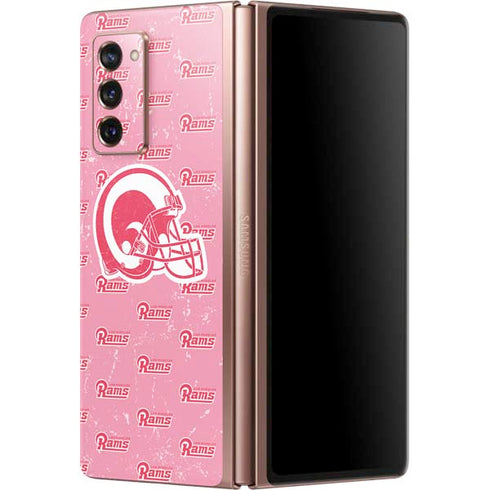 NFL Los Angeles Rams Pink Logo Blast Galaxy Z Fold2 5G Skin
