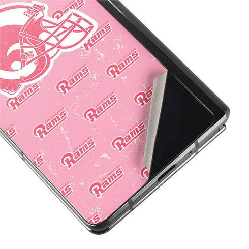 NFL Los Angeles Rams Pink Logo Blast Galaxy Z Fold2 5G Skin
