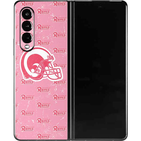 NFL Los Angeles Rams Pink Logo Blast Galaxy Z Fold3 5G Skin