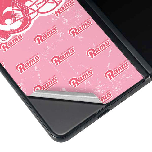 NFL Los Angeles Rams Pink Logo Blast Galaxy Z Fold3 5G Skin