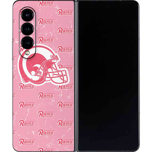 NFL Los Angeles Rams Pink Logo Blast Galaxy Z Fold4 5G Skin