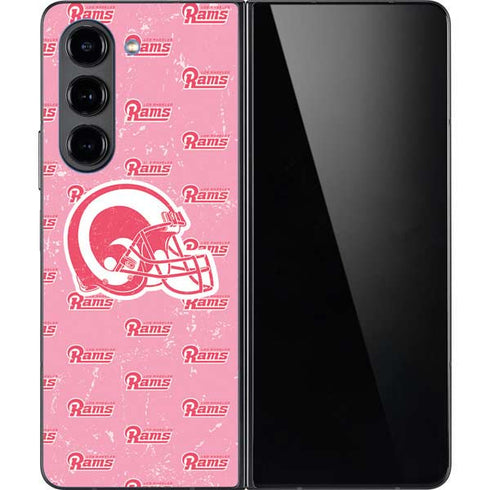 NFL Los Angeles Rams Pink Logo Blast Galaxy Z Fold5 5G Skin