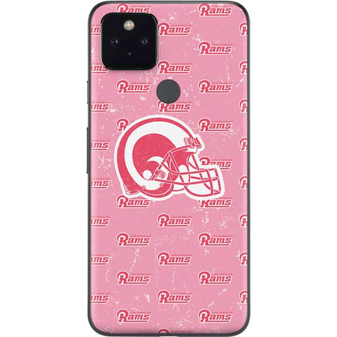 NFL Los Angeles Rams Pink Logo Blast Google Pixel 5a Skin