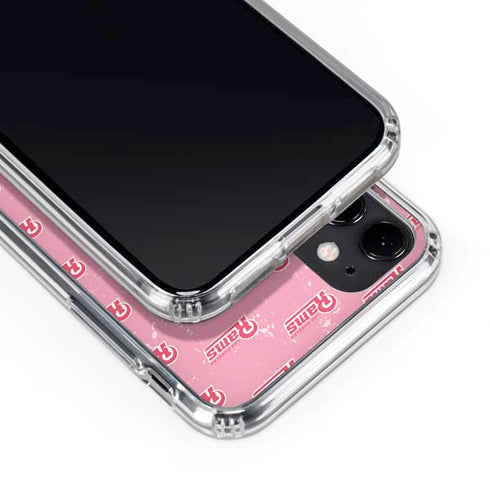 NFL Los Angeles Rams Pink Logo Blast iPhone 11 Clear Case
