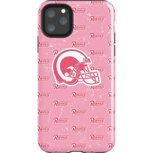 NFL Los Angeles Rams Pink Logo Blast iPhone 11 Pro Max Impact Case