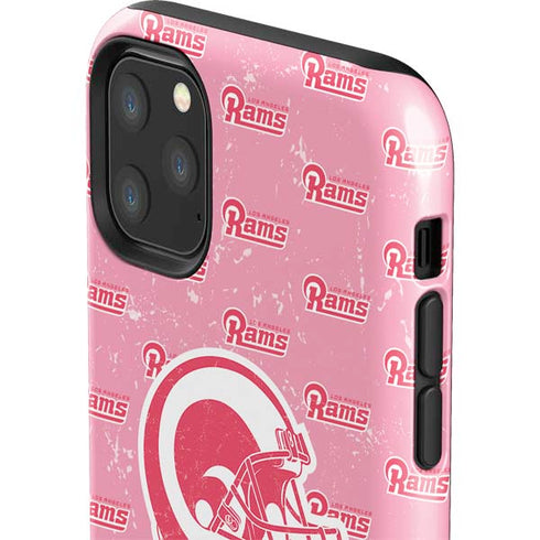 NFL Los Angeles Rams Pink Logo Blast iPhone 11 Pro Max Impact Case