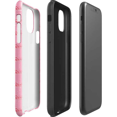 NFL Los Angeles Rams Pink Logo Blast iPhone 11 Pro Max Impact Case
