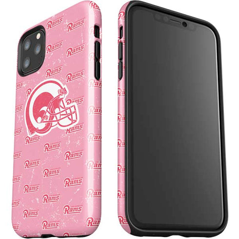 NFL Los Angeles Rams Pink Logo Blast iPhone 11 Pro Max Impact Case