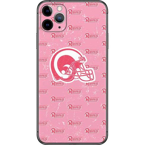 NFL Los Angeles Rams Pink Logo Blast iPhone 11 Pro Max Skin