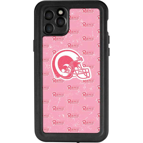 NFL Los Angeles Rams Pink Logo Blast iPhone 11 Pro Max Waterproof Case