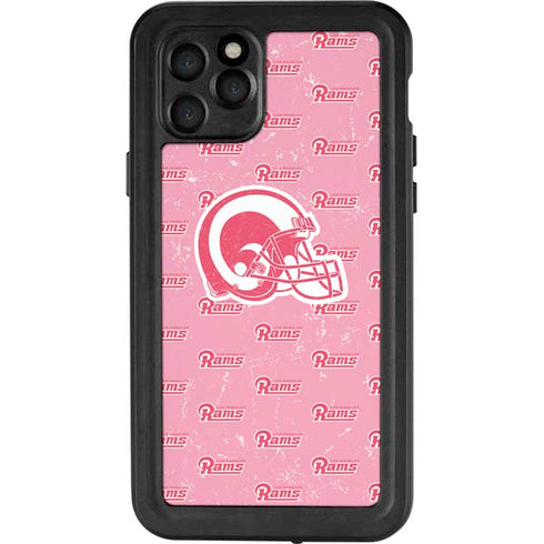 NFL Los Angeles Rams Pink Logo Blast iPhone 11 Pro Waterproof Case