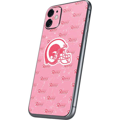 NFL Los Angeles Rams Pink Logo Blast iPhone 11 Skin