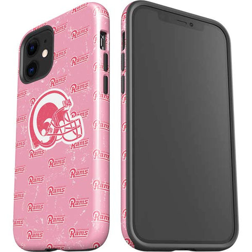 NFL Los Angeles Rams Pink Logo Blast iPhone 12 Mini Impact Case